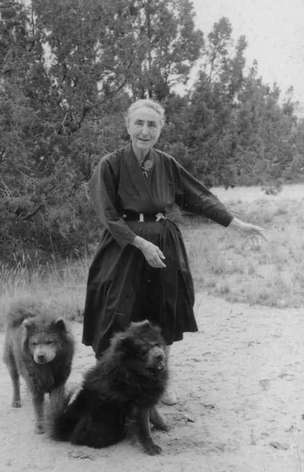 Todd Webb Georgia and Her Chows I, 1961 Estate Print 10 x 8 inches