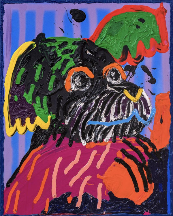 Denise Rudolf Frank Teddy, 2022 Oil and acrylic on canvas 30 x 24 inches