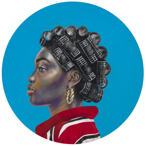 Robert Peterson Untitled (Hair Curlers), 2019 Oil on panel 30 inches