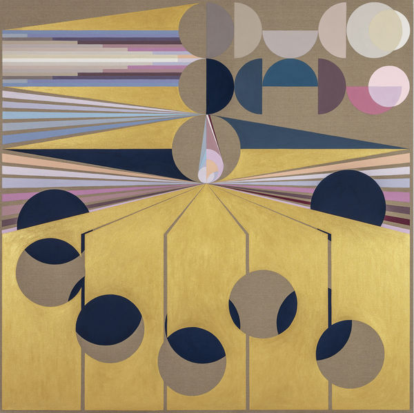 Eamon Ore-Giron Infinite Regress CLXXXV, 2021 Flashe and mineral paint on linen 120 x 120 inches