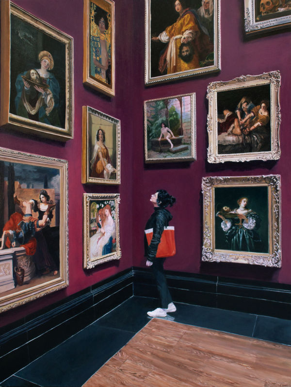 Elyse Hradecky #16, 2025 Oil on board 24 x 18 inches