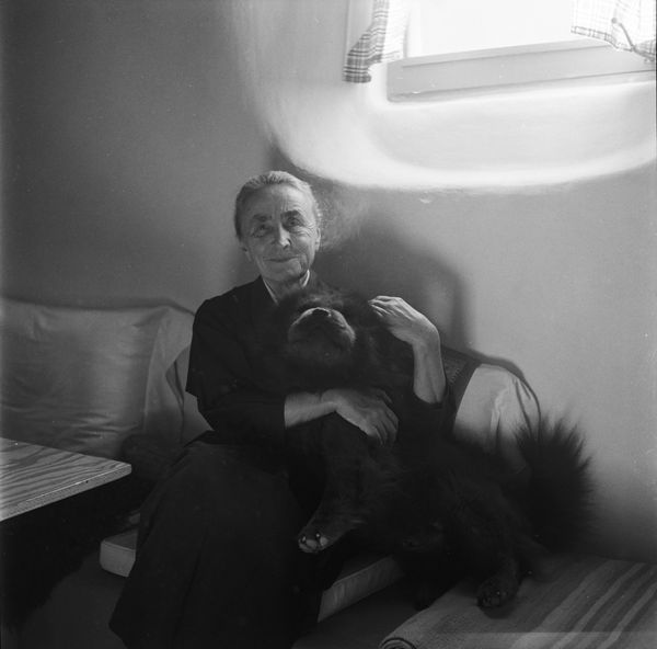 Todd Webb Georgia and Her Chows II, 1961 Estate Print 10 x 10 inches