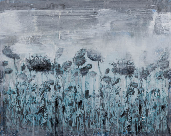 Untitled Sunflowers 2022 Mixed Media On Board 24 X 30 Cm