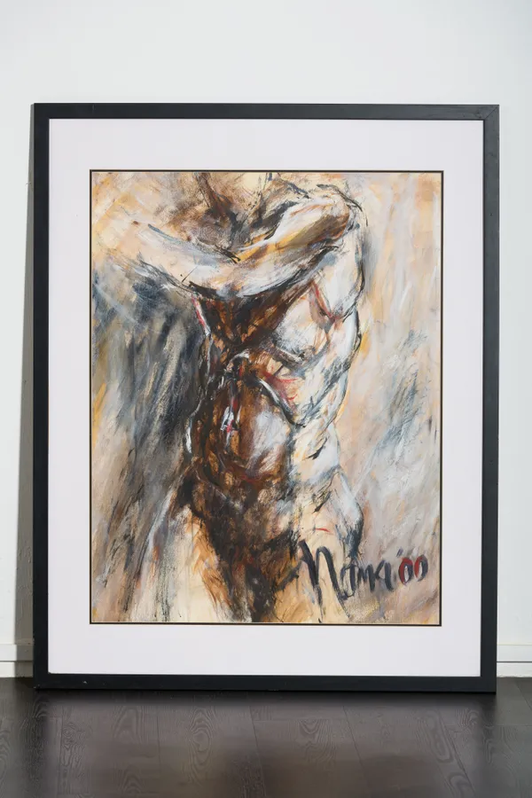 Solamalay Namasivayam, Nama '00, 2000, Gouache on paper, 91.5 (W) x 115 (H) cm (framed)