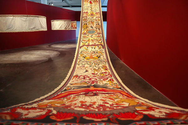 Installation view, works by Citra Sasmita at the 35th Bienal de São Paulo – choreographies of the impossible © Levi Fanan / Fundação Bienal de São Paulo.