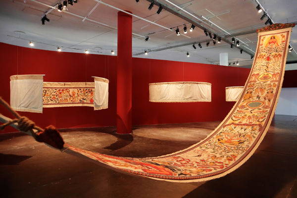 Installation view, works by Citra Sasmita at the 35th Bienal de São Paulo – choreographies of the impossible © Levi Fanan / Fundação Bienal de São Paulo.