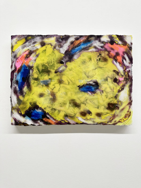 abstract painting of flash of colors upon graphics