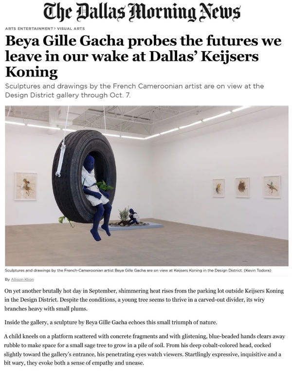 Beya Gille Gacha reviews for her "Hide and Seek" exhibition