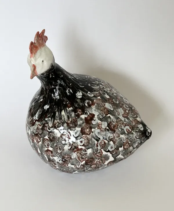 Caroline Grant, Large Spotted Chicken with White