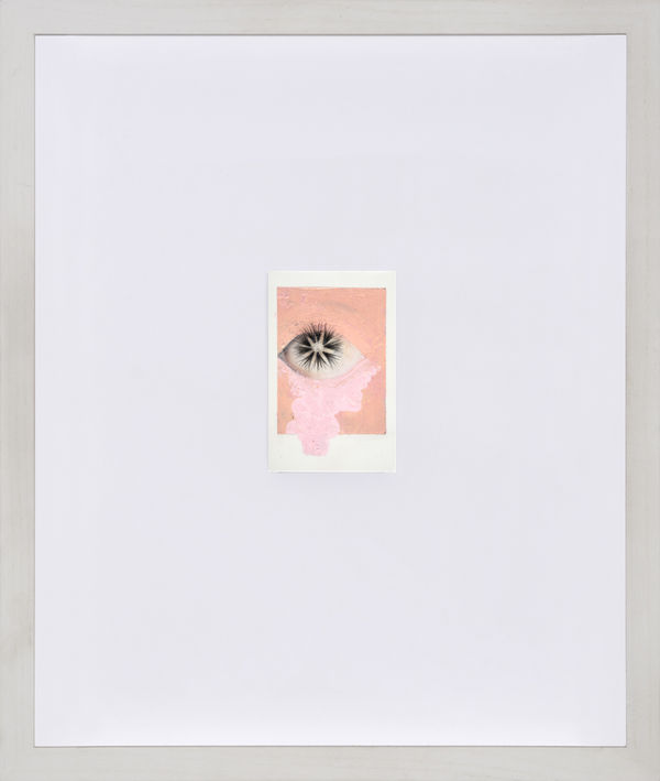 Mona JanMohamadi EYE, 2019 Mixed media on polaroid Framed: 32 x 27 x 4 cm Artwork: 8.6 x 5.4 cm