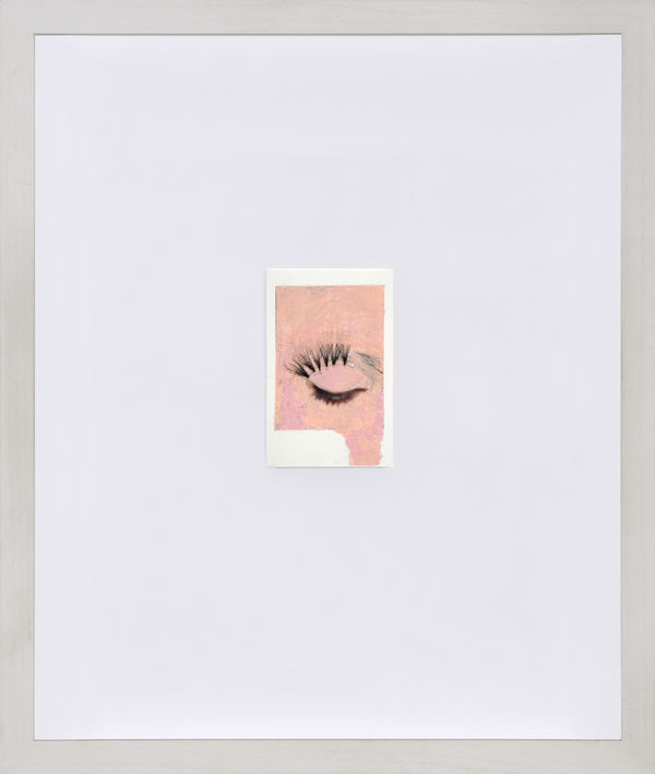 Mona JanMohamadi EYE , 2019 Mixed media on polaroid Framed: 32 x 27 x 4 cm Artwork: 8.6 x 5.4 cm