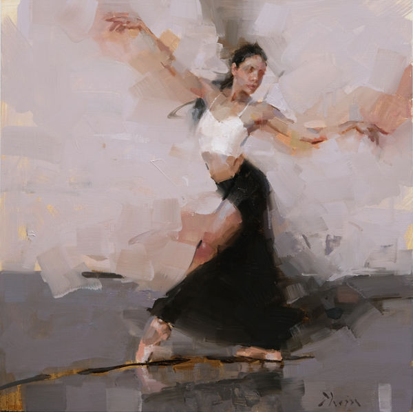 Dancer by Jacob Dhein Oil on Panel 60 x 60 cm