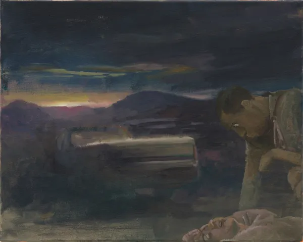 Tim Sandow O.T. , 2025 Acrylic on canvas 40 x 50 cm 16 x 19 1/2 in Unique