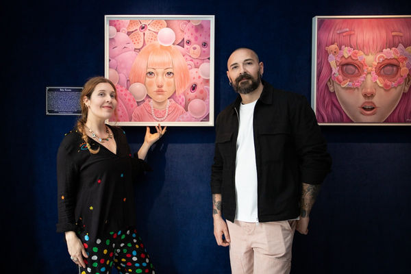 Dcg London Altered Visions By Paolo Pedroni 2024 Opening Reception 15 Alexandra Mazzanti With Paolo Pedroni Photo Courtesy Of Ameliebolshoi Photography
