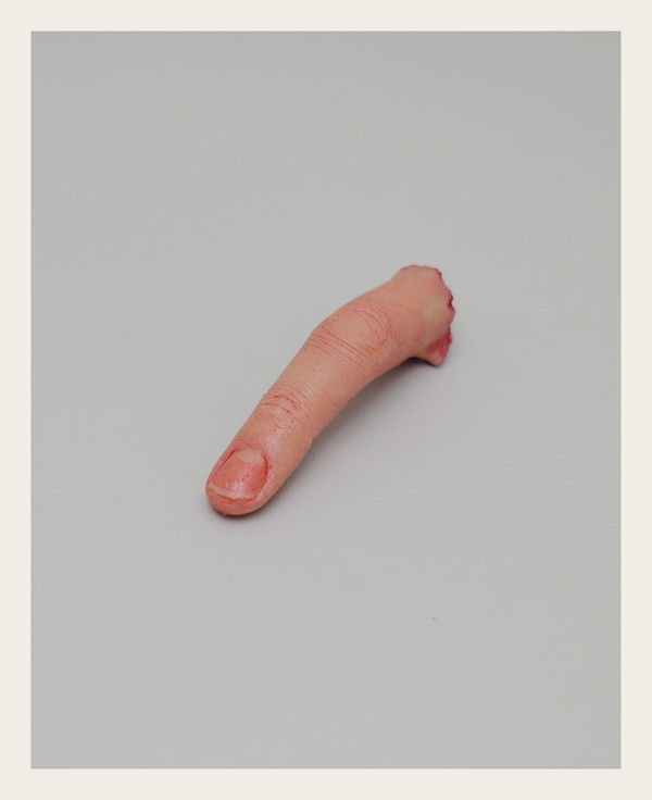 Silicone finger film prop.