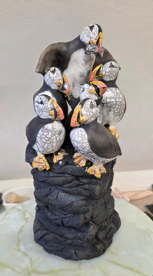 Stack of Puffins by Carol Hiles