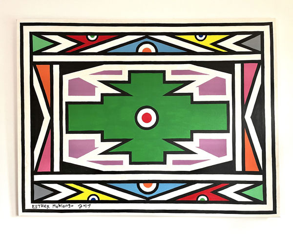Esther Mahlangu, Abstract 99, 2017