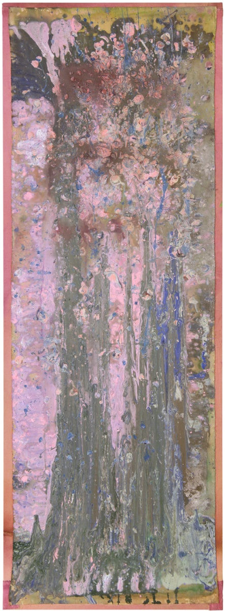 Frank Bowling, Bunch, 1979-2012, Acrylic on collaged canvas, 190.7 x 68.6 cm, 75 1/8 x 27 1/8 in