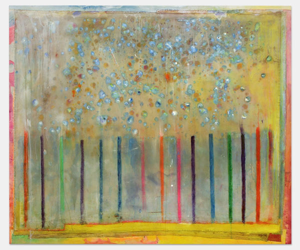 Frank Bowling, Hafenlicht, 2007, Acyrlic on canvas, 165 x 193 cm, 65 x 76 in