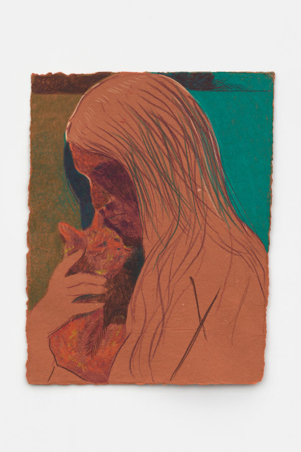 Anthony Cudahy, Girl with cat ii, 2023