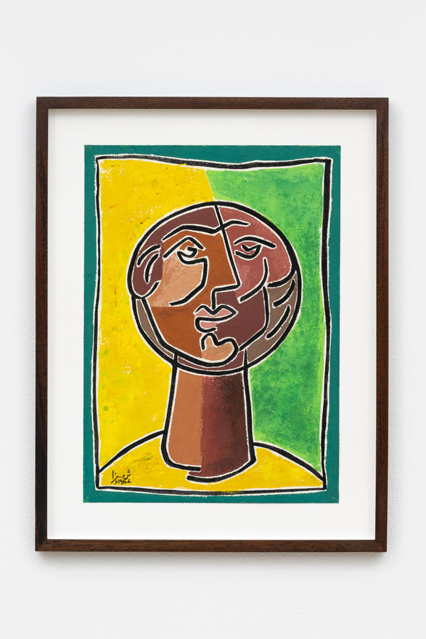 Anwar Jalal Shemza Head 1956 Gouache On Watercolour Paper Framed 45 2 X 35 1 X 2 5 Cm 17 3 4 X 13 7 8 X 1 In A She0082 Photo By Damian Griffiths