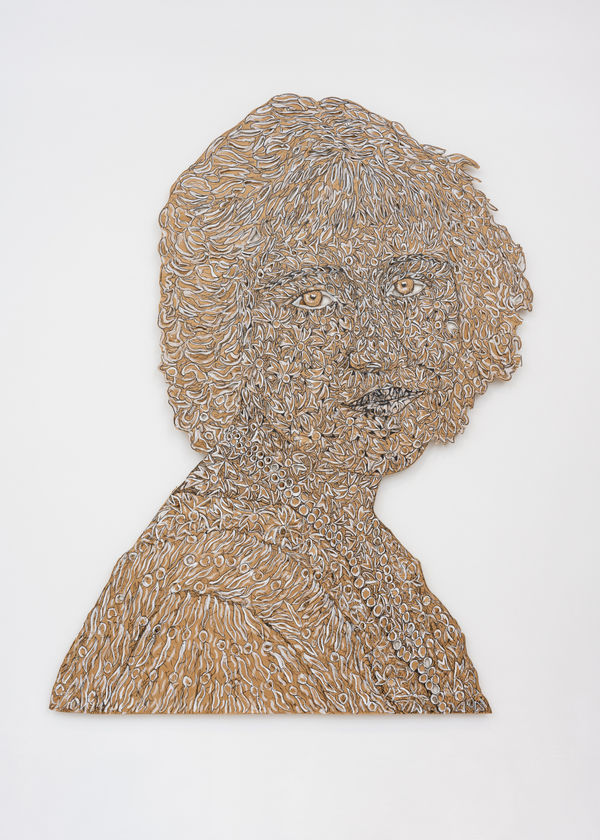 Hew Locke Buffy 1 2003 Cardboard Acrylic Permanent Pigment Marker Pen And Graphite 218 X 156 Cm 85 7 8 X 61 3 8 In H Loc0507 Photo By Damian Griffiths