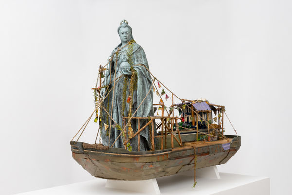 Hew Locke Foreign Exchange 2 2024 Plastic Metal Wood Glass Plant Fibre Acrylic And Enamel Paint 70 5 X 48 2 X 104 5 Cm 27 3 4 X 19 X 41 1 8 In H Loc0550 Photo By Damian Griffiths View 1