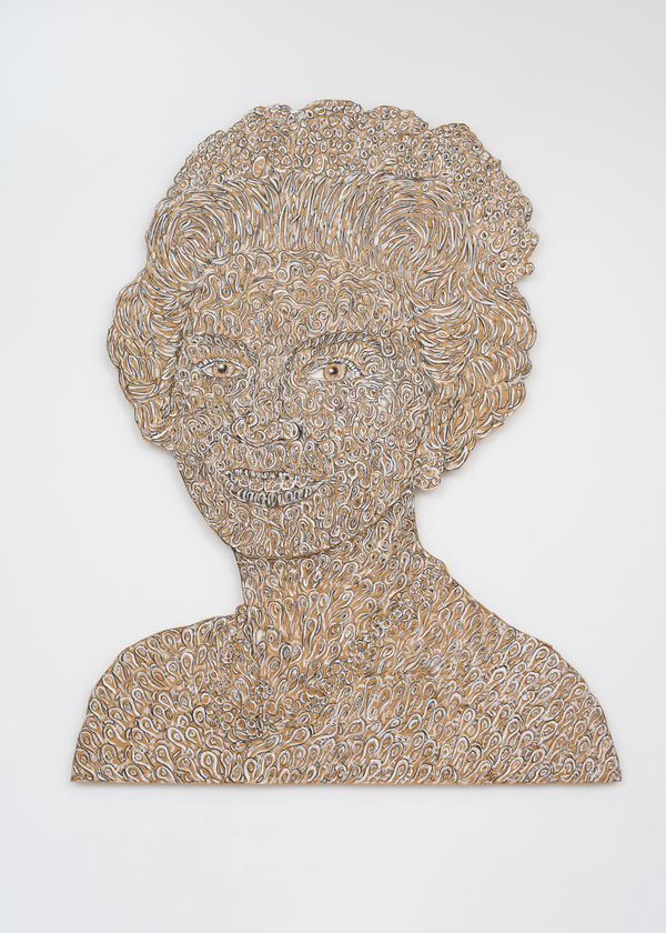 Hew Locke Happy Queen 2003 Cardboard Acrylic Permanent Pigment Marker Pen And Graphite 224 8 X 181 6 Cm 88 1 2 X 71 1 2 In H Loc0508 Photo By Damian Griffiths