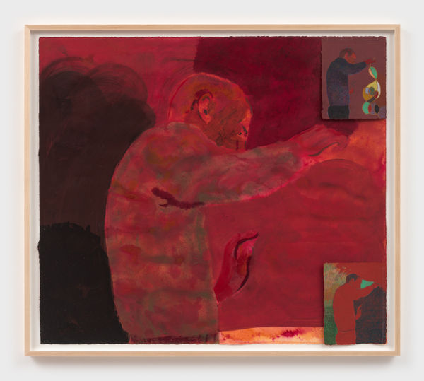 Anthony Cudahy Alchemical, 2024 Acrylic, colored pencil, and thread on paper 108 x 121.9 cm 42 1/2 x 48 in Framed: 115.6 x 130.8 x 5.1 cm 45 1/2 x 51 1/2 x 2 in (A_CUD0257)