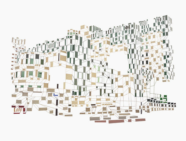 Richard Galpin, Cluster III Noopolis, 2006, Peeled photograph, 125 x 160 cm