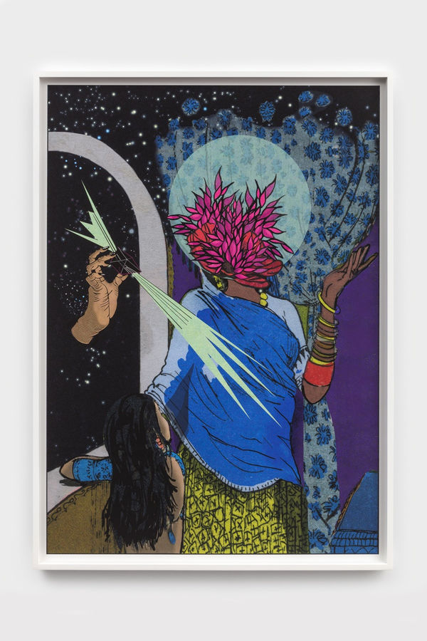 Chitra Ganesh Eclipse, 2020 Archival digital print 149.9 x 106.7 cm 59 x 42 in Framed: 158.1 x 114.3 cm 62 1/4 x 45 in