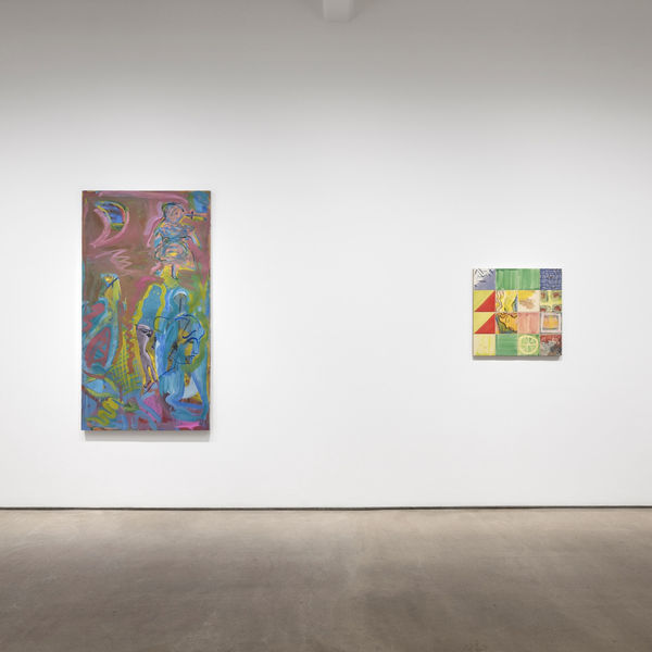 Installation view of Lucy Stein, La Muñeca, Hales London, 23 November 2023 - 20 January 2024