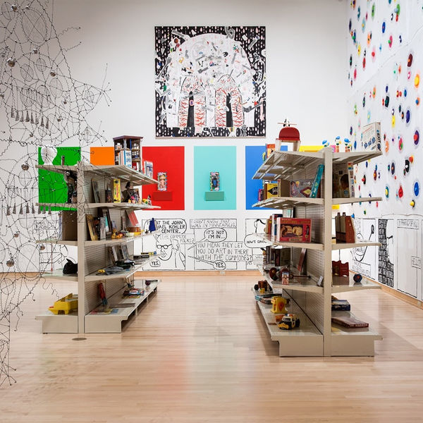 Makeshift installation view at the John Michael Kohler Arts Center, 2018. Photo courtesy of John Michael Kohler Arts Center.