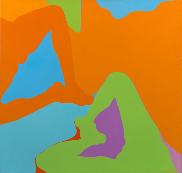 Detail of Kay WalkingStick, Two Women II, 1973