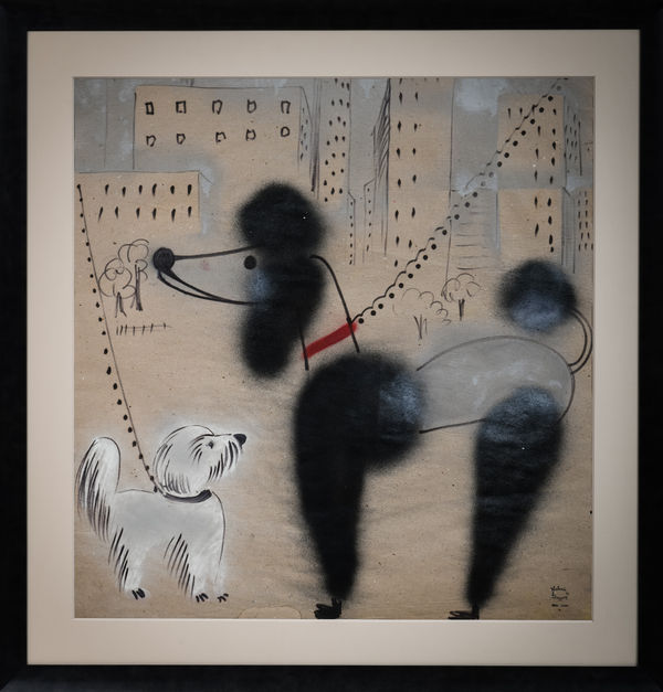 Waylande Gregory Dog Walking, Sutton Place, New York City, c. 1935-1945