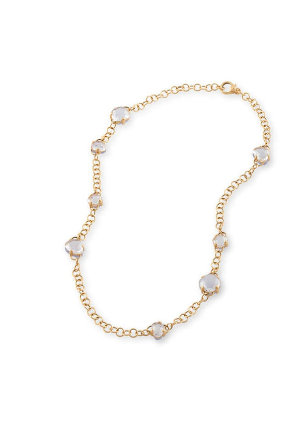 Pomellato 18K Rose Gold, Chalcedony and Rock Crystal "Capri" Demi-Parure Necklace with Matching Bracelet