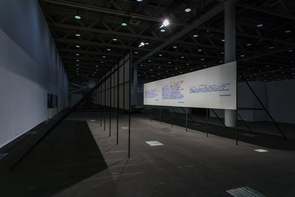 Diango Herna Ndez Words To Sea 2015 6 Billboards Oil On Canvas And Lacquered Metal Supports 400 X 1200 X 1200 Cm4