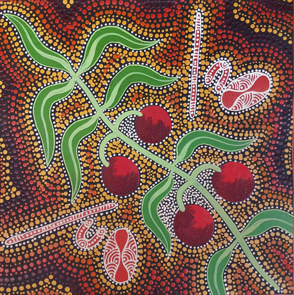 Marie Ryder - Women Gathering Edible Mistletoe, Wild Figs and Honey Ants by Marie Ryder, 2025