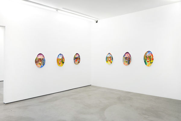 Installation view of Eliot Greenwald: Listening Arm at M+B, Los Angeles, 2023