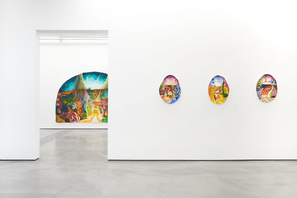 Installation view of Eliot Greenwald: Listening Arm at M+B, Los Angeles, 2023
