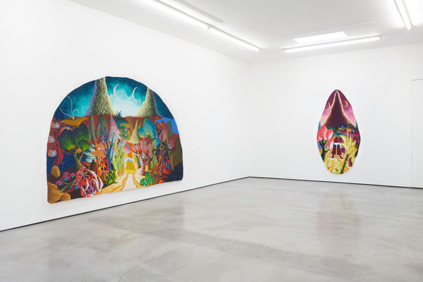 Installation view of Eliot Greenwald: Listening Arm at M+B, Los Angeles, 2023