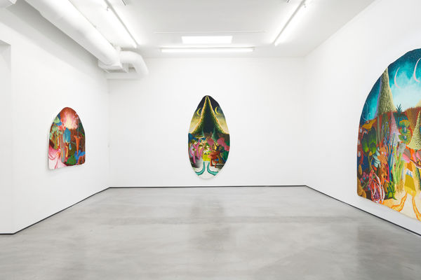 Installation view of Eliot Greenwald: Listening Arm at M+B, Los Angeles, 2023
