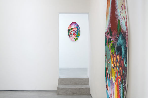 Installation view of Eliot Greenwald: Listening Arm at M+B, Los Angeles, 2023