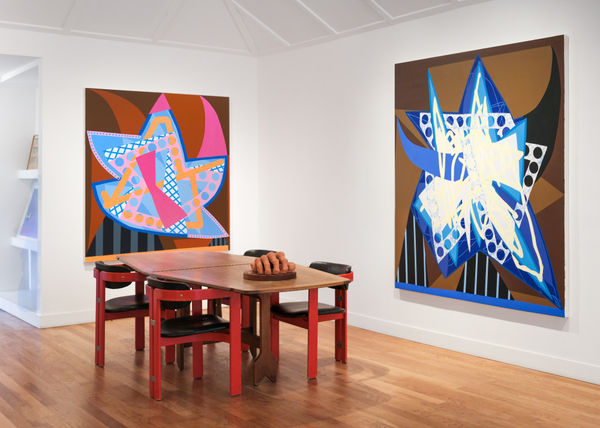 Installation view of Jonathan Casella: Blue Sentinel at M+B, Los Angeles, 2025