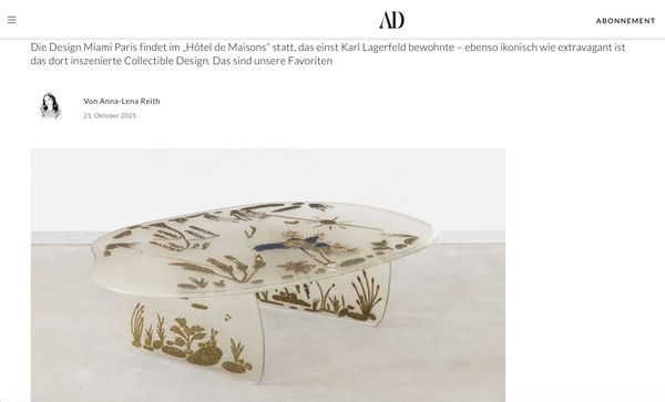 Design Miami Paris: Das sind unsere Collectible-Design-Highlights in Karl Lagerfelds 'Hôtel de Maisons', Die Design Miami Paris findet im „Hôtel...