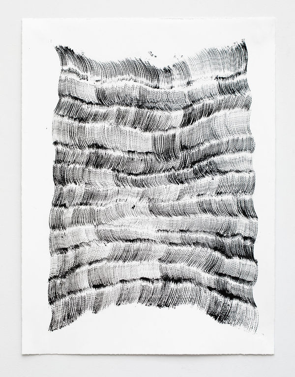 Lynne Tobin Threads #4 2023 ink on paper, 24”H x 18”W | 61 cm x 45.75 cm