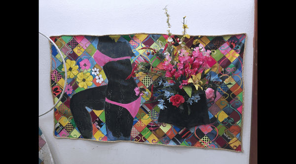 Jean-Guerly Petion Echo & Narcissus, 2017 Mixed media on canvas 127 x 76.2 cm