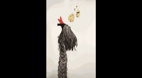 Susana Guerrero Santa Bárbaraaltada, 2013 Woodcut on board and ceramic glazed 200 x 70 x 10 cm