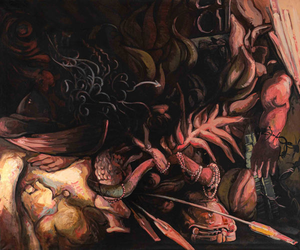 Elio Rodriguez Jungla Oscura, 2021 Acrylic on canvas 59 x 70.8 inches