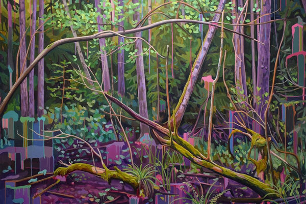 Possibility Space, 2024, Cecilia Danell, oil and acrylic on canvas, 200 x 200cm